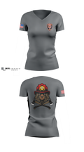 Stewart County Fire Rescue 94436741 Women's Short Sleeve V-neck Shirt - 3