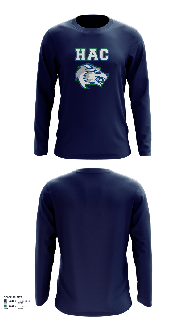 Long Sleeve Performance Shirt, HAC WOLVES, Baseball, Teamtime, Team time, sublimation, custom sports apparel, team uniforms, spirit wear, spiritwear, sports uniforms, custom shirts, team store, custom team store, fundraiser sports, apparel fundraiser