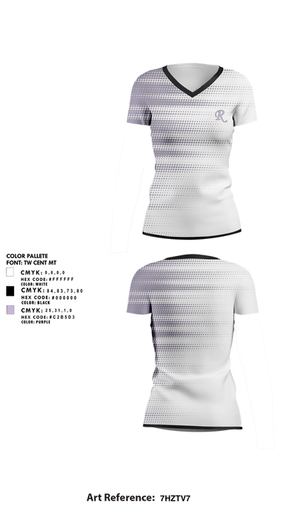 Reynoldsburg Raiders 31464727 Women's Short Sleeve V-neck Shirt - 2