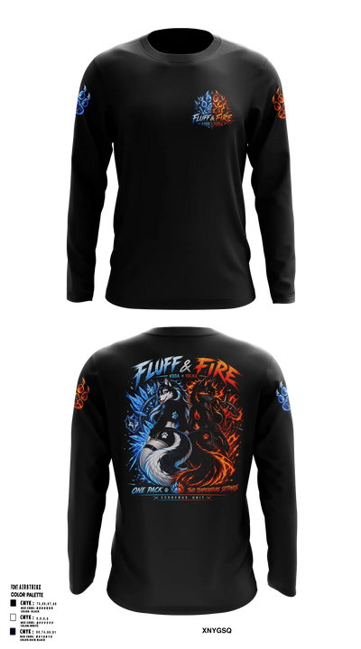 Chaos squad fire and Ice Long Sleeve Performance Shirt - 5