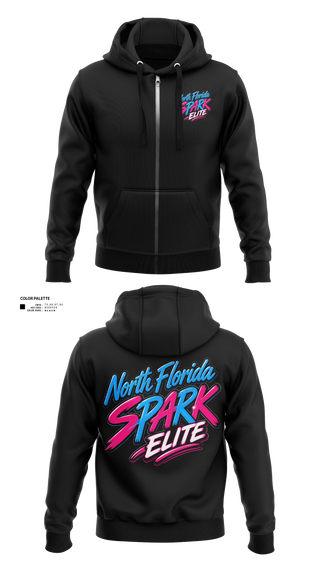 Zip Hoodie, North Florida Spark, Softball, Teamtime, Team time, sublimation, custom sports apparel, team uniforms, spirit wear, spiritwear, sports uniforms, custom shirts, team store, custom team store, fundraiser sports, apparel fundraiser