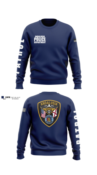 Crew Neck Sweatshirt, Andalusia Police Department, Police, Teamtime, Team time, sublimation, custom sports apparel, team uniforms, spirit wear, spiritwear, sports uniforms, custom shirts, team store, custom team store, fundraiser sports, apparel fundraiser