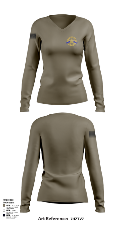 Law Enforcement Support Service of Texas 58643369 Women's Long Sleeve V-neck Shirt - 102