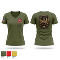 CLB- 4 Combat Logistics Company Bravo Women's Short Sleeve V-neck Shirt - 1