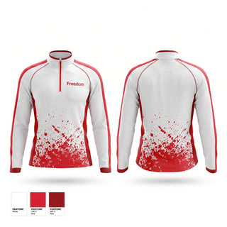 Quarter Zip Jacket, Freedom, Softball, Teamtime, Team time, sublimation, custom sports apparel, team uniforms, spirit wear, spiritwear, sports uniforms, custom shirts, team store, custom team store, fundraiser sports, apparel fundraiser