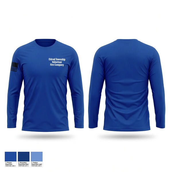 Long Sleeve Performance Shirt, Eldred Township Volunteer Fire Company, Fire Department, Teamtime, Team time, sublimation, custom sports apparel, team uniforms, spirit wear, spiritwear, sports uniforms, custom shirts, team store, custom team store, fundraiser sports, apparel fundraiser