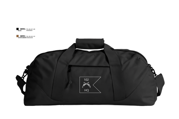 Duffle Bag, HHC, 102d MP BN, National Guard, Teamtime, Team time, sublimation, custom sports apparel, team uniforms, spirit wear, spiritwear, sports uniforms, custom shirts, team store, custom team store, fundraiser sports, apparel fundraiser