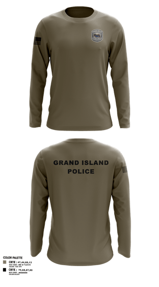 Long Sleeve Performance Shirt, Grand Island Police Department, Police, Teamtime, Team time, sublimation, custom sports apparel, team uniforms, spirit wear, spiritwear, sports uniforms, custom shirts, team store, custom team store, fundraiser sports, apparel fundraiser