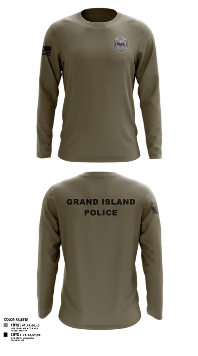 Grand Island Police Department 91612603 Long Sleeve Performance Shirt 33