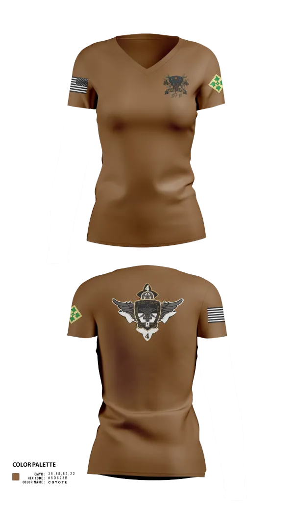 Womens Short Sleeve Vneck Shirt, 4-4 AB ECHO COMPANY, , Teamtime, Team time, sublimation, custom sports apparel, team uniforms, spirit wear, spiritwear, sports uniforms, custom shirts, team store, custom team store, fundraiser sports, apparel fundraiser