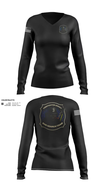 District 3 Fast 34907938 Women's Long Sleeve V-neck Shirt - 4
