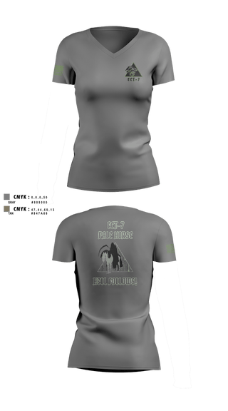 Womens Short Sleeve Vneck Shirt, ECT-7, 11 CYBN, Army, Teamtime, Team time, sublimation, custom sports apparel, team uniforms, spirit wear, spiritwear, sports uniforms, custom shirts, team store, custom team store, fundraiser sports, apparel fundraiser