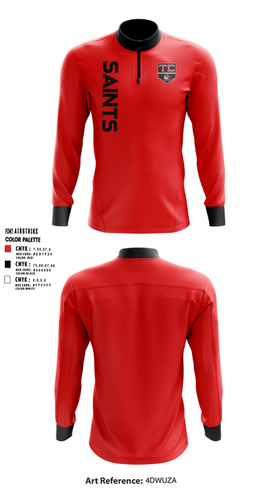 Tri County Saints Quarter Zip Jacket - 16