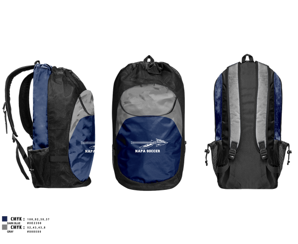 Gear Bag, NAPA, Men's Soccer, Teamtime, Team time, sublimation, custom sports apparel, team uniforms, spirit wear, spiritwear, sports uniforms, custom shirts, team store, custom team store, fundraiser sports, apparel fundraiser