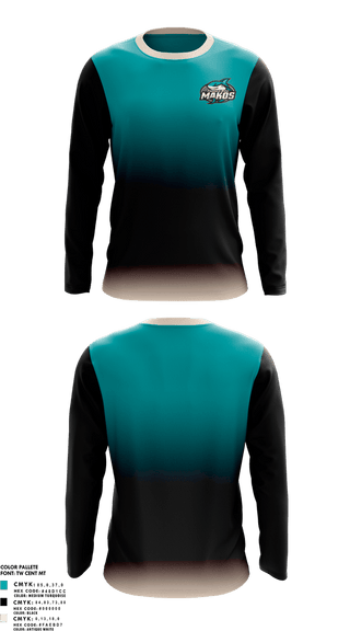 Long Sleeve Performance Shirt, Tampa Bay Makos, Ice Hockey, Teamtime, Team time, sublimation, custom sports apparel, team uniforms, spirit wear, spiritwear, sports uniforms, custom shirts, team store, custom team store, fundraiser sports, apparel fundraiser