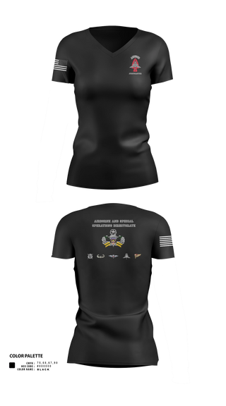 Womens Short Sleeve Vneck Shirt, ABNSOD, Army, Teamtime, Team time, sublimation, custom sports apparel, team uniforms, spirit wear, spiritwear, sports uniforms, custom shirts, team store, custom team store, fundraiser sports, apparel fundraiser
