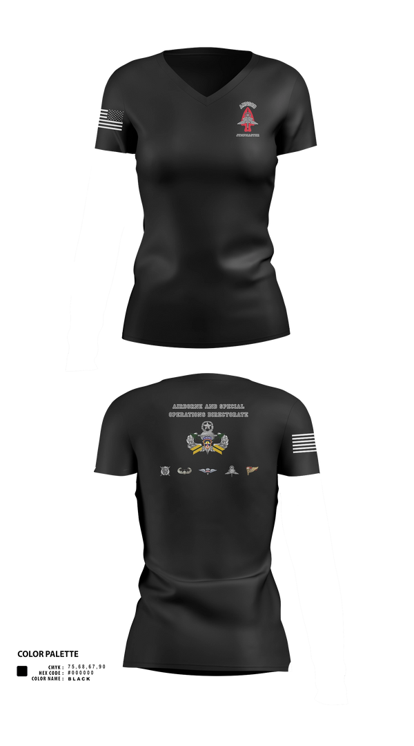 Womens Short Sleeve Vneck Shirt, ABNSOD, Army, Teamtime, Team time, sublimation, custom sports apparel, team uniforms, spirit wear, spiritwear, sports uniforms, custom shirts, team store, custom team store, fundraiser sports, apparel fundraiser