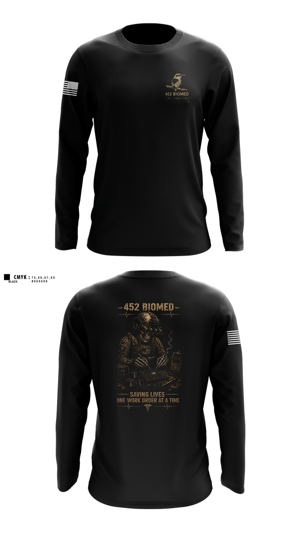 Long Sleeve Performance Shirt, 452 MED DET, Army, Teamtime, Team time, sublimation, custom sports apparel, team uniforms, spirit wear, spiritwear, sports uniforms, custom shirts, team store, custom team store, fundraiser sports, apparel fundraiser