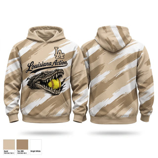 Hoodie, Louisiana Action, Softball, Teamtime, Team time, sublimation, custom sports apparel, team uniforms, spirit wear, spiritwear, sports uniforms, custom shirts, team store, custom team store, fundraiser sports, apparel fundraiser