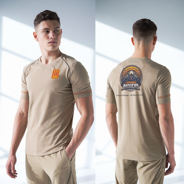 Short Sleeve Performance Shirt, Honey Badgers / 30X, Army, Teamtime, Team time, sublimation, custom sports apparel, team uniforms, spirit wear, spiritwear, sports uniforms, custom shirts, team store, custom team store, fundraiser sports, apparel fundraiser