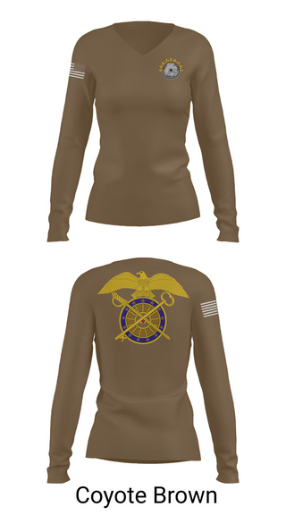 Womens Long Sleeve Vneck Shirt, Echo company 1-7 ADA, , Teamtime, Team time, sublimation, custom sports apparel, team uniforms, spirit wear, spiritwear, sports uniforms, custom shirts, team store, custom team store, fundraiser sports, apparel fundraiser