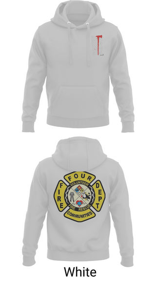 Hoodie, Four Communities Fire Department, Fire Department, Teamtime, Team time, sublimation, custom sports apparel, team uniforms, spirit wear, spiritwear, sports uniforms, custom shirts, team store, custom team store, fundraiser sports, apparel fundraiser