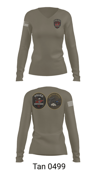 Womens Long Sleeve Vneck Shirt, Murfreesboro Directed Patrol, Police, Teamtime, Team time, sublimation, custom sports apparel, team uniforms, spirit wear, spiritwear, sports uniforms, custom shirts, team store, custom team store, fundraiser sports, apparel fundraiser
