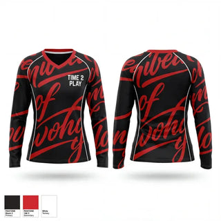 Womens Long Sleeve Vneck Shirt, Time 2 Play, Women's Basketball, Teamtime, Team time, sublimation, custom sports apparel, team uniforms, spirit wear, spiritwear, sports uniforms, custom shirts, team store, custom team store, fundraiser sports, apparel fundraiser