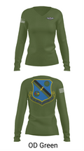 93rd AGOW 64240492 Women's Long Sleeve V-neck Shirt - 57