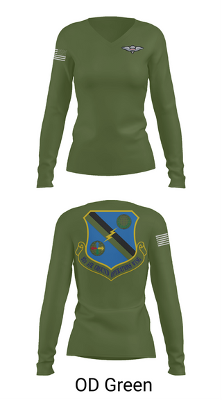 Womens Long Sleeve Vneck Shirt, 93rd AGOW, , Teamtime, Team time, sublimation, custom sports apparel, team uniforms, spirit wear, spiritwear, sports uniforms, custom shirts, team store, custom team store, fundraiser sports, apparel fundraiser