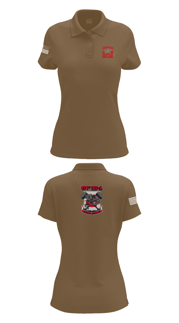 Womens Short Sleeve Performance Polo, 571st CEC-A, , Teamtime, Team time, sublimation, custom sports apparel, team uniforms, spirit wear, spiritwear, sports uniforms, custom shirts, team store, custom team store, fundraiser sports, apparel fundraiser