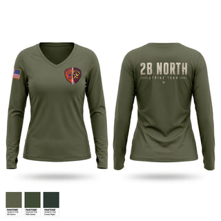 Womens Long Sleeve Vneck Shirt, 2B North Strike Team, Police, Teamtime, Team time, sublimation, custom sports apparel, team uniforms, spirit wear, spiritwear, sports uniforms, custom shirts, team store, custom team store, fundraiser sports, apparel fundraiser