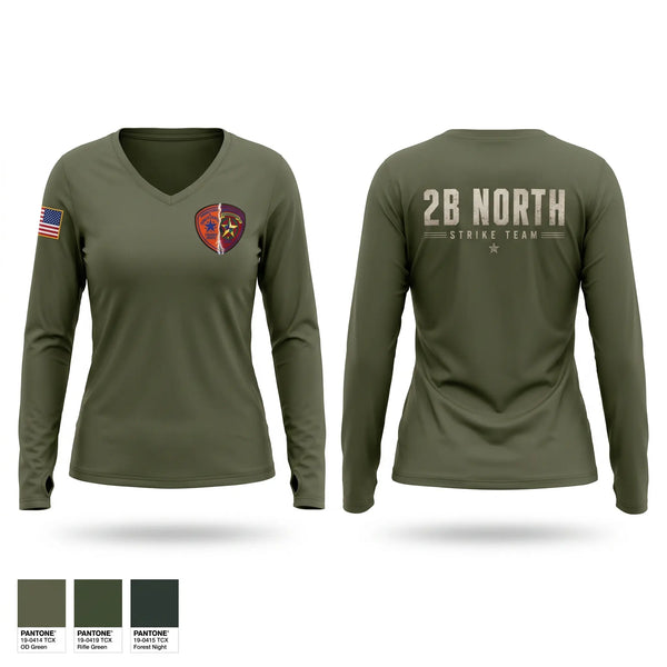 Womens Long Sleeve Vneck Shirt, 2B North Strike Team, Police, Teamtime, Team time, sublimation, custom sports apparel, team uniforms, spirit wear, spiritwear, sports uniforms, custom shirts, team store, custom team store, fundraiser sports, apparel fundraiser
