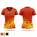 Volcanoes Women's Short Sleeve V-neck Shirt - 1