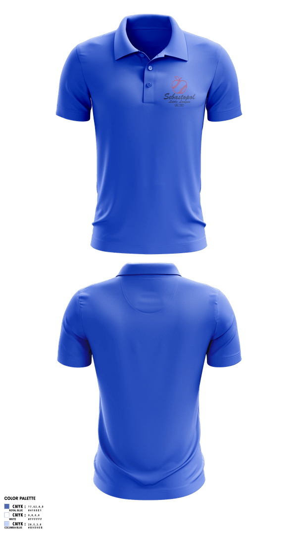 Short Sleeve Performance Polo, Sebastopol Little League, Baseball, Teamtime, Team time, sublimation, custom sports apparel, team uniforms, spirit wear, spiritwear, sports uniforms, custom shirts, team store, custom team store, fundraiser sports, apparel fundraiser