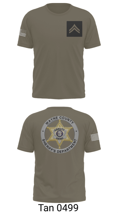 Wayne County Sheriff’s Department 8145507 Old School Cotton Feel Shirt - 67