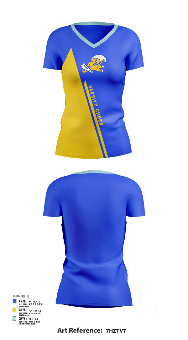 Womens Short Sleeve Vneck Shirt, Tupelo Varsity Cheer, Cheer, Teamtime, Team time, sublimation, custom sports apparel, team uniforms, spirit wear, spiritwear, sports uniforms, custom shirts, team store, custom team store, fundraiser sports, apparel fundraiser