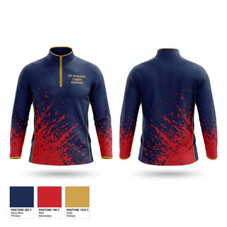 Quarter Zip Jacket, NY American Legion Baseball, Baseball, Teamtime, Team time, sublimation, custom sports apparel, team uniforms, spirit wear, spiritwear, sports uniforms, custom shirts, team store, custom team store, fundraiser sports, apparel fundraiser