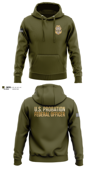 Hoodie, U.S. PROBATION, Police, Teamtime, Team time, sublimation, custom sports apparel, team uniforms, spirit wear, spiritwear, sports uniforms, custom shirts, team store, custom team store, fundraiser sports, apparel fundraiser