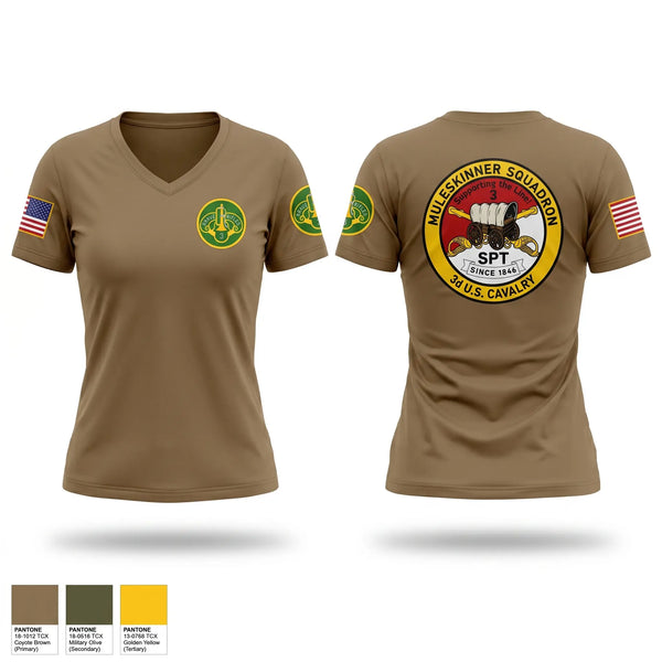 Womens Short Sleeve Vneck Shirt, 3rd Cavalry Regiment, Army, Teamtime, Team time, sublimation, custom sports apparel, team uniforms, spirit wear, spiritwear, sports uniforms, custom shirts, team store, custom team store, fundraiser sports, apparel fundraiser
