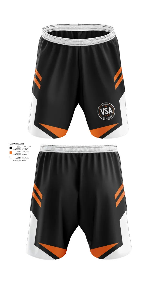 Athletic Shorts With Pockets, Valencia Soccer Academy, Men's Soccer, Teamtime, Team time, sublimation, custom sports apparel, team uniforms, spirit wear, spiritwear, sports uniforms, custom shirts, team store, custom team store, fundraiser sports, apparel fundraiser