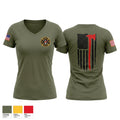Warwick Township Fire Department Women's Short Sleeve V-neck Shirt - 1