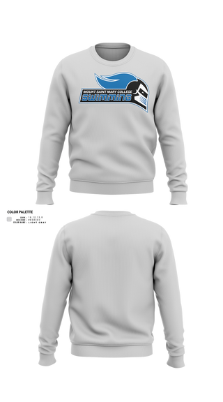 Crew Neck Sweatshirt, Mount Saint Mary College Swimming, Swimming, Teamtime, Team time, sublimation, custom sports apparel, team uniforms, spirit wear, spiritwear, sports uniforms, custom shirts, team store, custom team store, fundraiser sports, apparel fundraiser