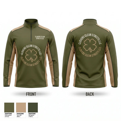 Clovers Clean Streets LLC Quarter Zip Jacket - 1