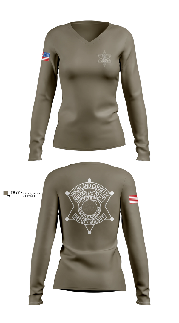 Womens Long Sleeve Vneck Shirt, RCSD, Police, Teamtime, Team time, sublimation, custom sports apparel, team uniforms, spirit wear, spiritwear, sports uniforms, custom shirts, team store, custom team store, fundraiser sports, apparel fundraiser