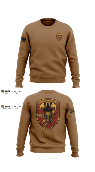 Crew Neck Sweatshirt, 3D Force Recon REP, Marines, Teamtime, Team time, sublimation, custom sports apparel, team uniforms, spirit wear, spiritwear, sports uniforms, custom shirts, team store, custom team store, fundraiser sports, apparel fundraiser