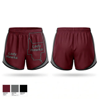 Womens Shorts, Lady Hawks, Softball, Teamtime, Team time, sublimation, custom sports apparel, team uniforms, spirit wear, spiritwear, sports uniforms, custom shirts, team store, custom team store, fundraiser sports, apparel fundraiser