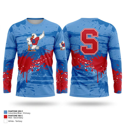Seaside seagulls Long Sleeve Performance Shirt 1