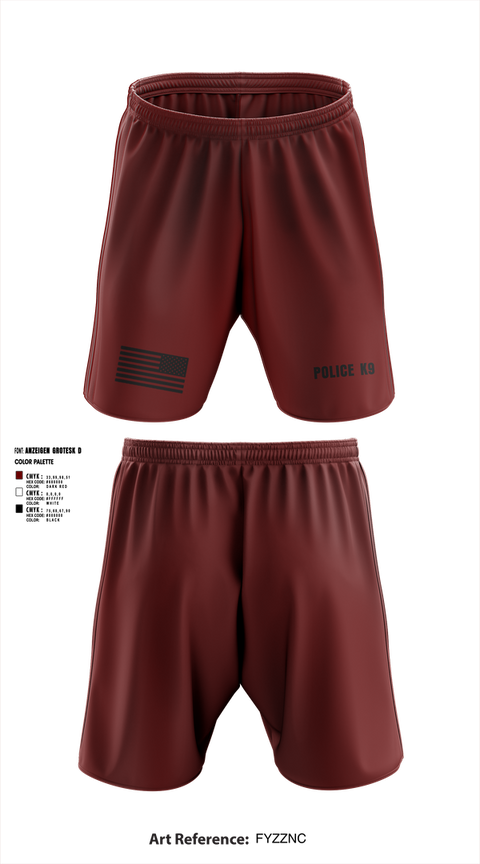 Athletic Shorts With Pockets, POLICE K9, , Teamtime, Team time, sublimation, custom sports apparel, team uniforms, spirit wear, spiritwear, sports uniforms, custom shirts, team store, custom team store, fundraiser sports, apparel fundraiser