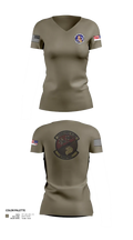 497 COMBAT TRAINING FLIGHT 24076021 Women's Short Sleeve V-neck Shirt - 21